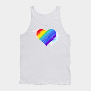 Rainbow Heart Tank Top